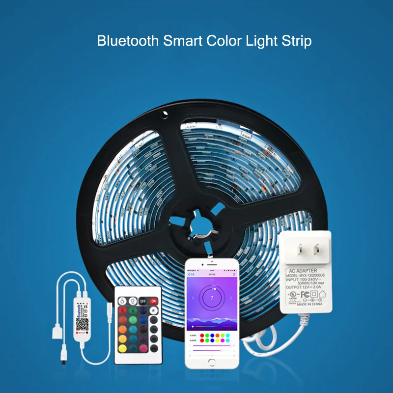 5m/10m LED Light Bar Bluetooth Smart Control RGB 5050 with 24-Key Remote | Освещение