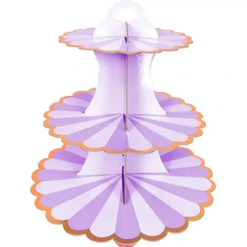 Purple1 lollipop Мода 3-Слои кекс десерт Бумага стенд Дисплей стеллаж для выставки товаров для Свадебный на день рождения праздничный вечерние украшения десерт столовых принадлежностей - Цвет: Purple1 lollipop