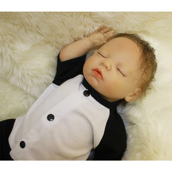 

Baby Reborn Real Menina Soft Vinyl Reborn Baby Dolls Birthday Gifts Fashion Stuffed Doll Toys With Panda Pajamas Xmas