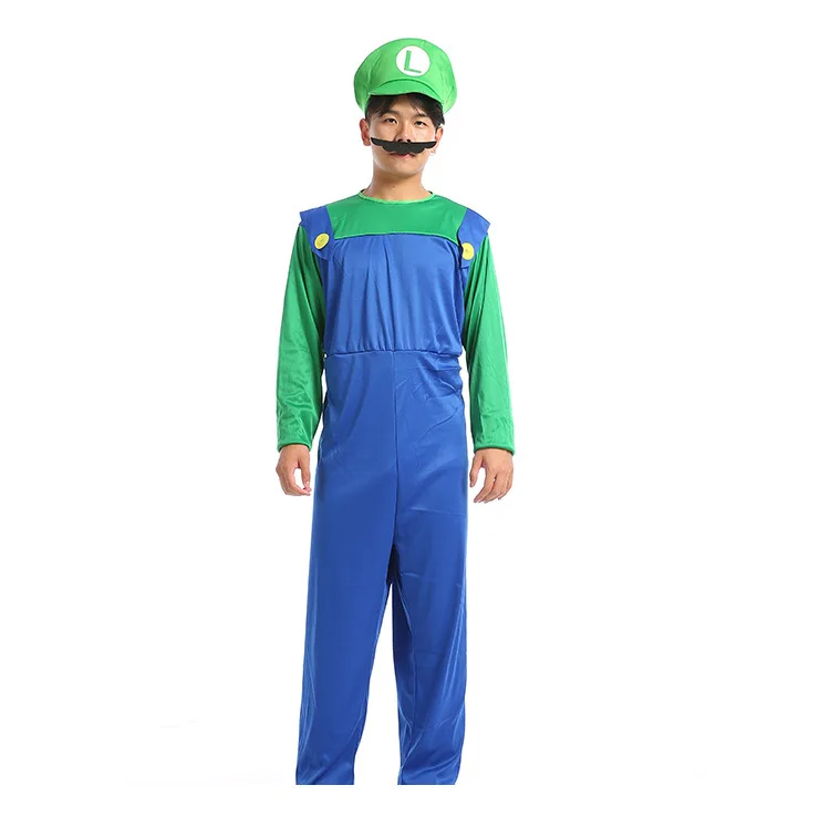 NFUHGOIDHGI Halloween Costume Cosplay Super Mario Game Children Adult Set Four Piece Party Performance Green -Zentai shop online Hb36770d0f72a4f4ea8594d04aa995337L.jpg