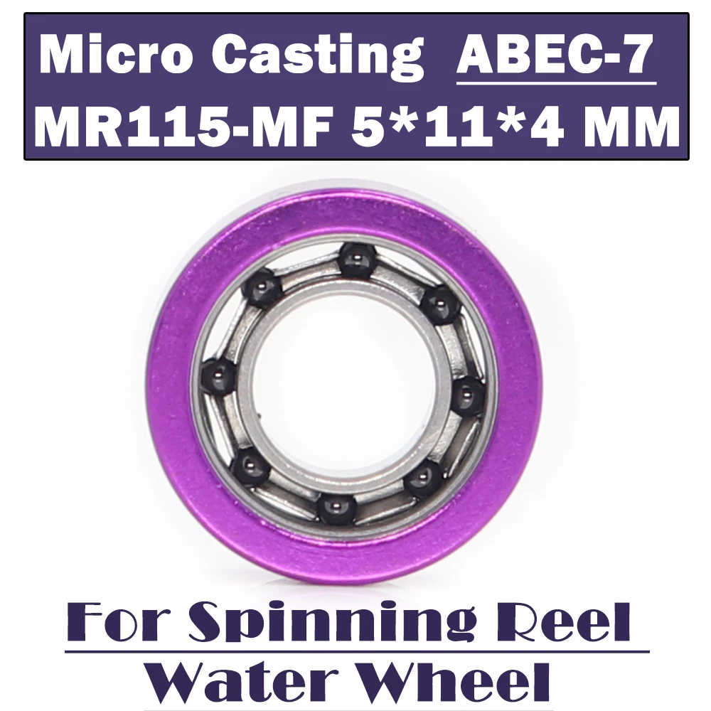 MR115-MF micro rolamento de carcaça 5*11*4mm (1 pc) ABEC-7 para o rolamento de tambor mr115 dos rolamentos de roda de água do carretel de giro