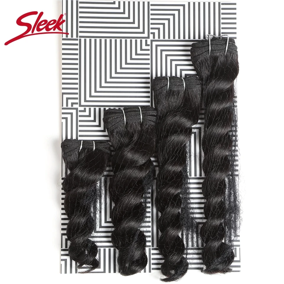 Sleek Brazilian Deep Wave Double Drawn Human Hair Natural Color 160 Grams Bundles Deal Hair Weave Extension 4Pcs