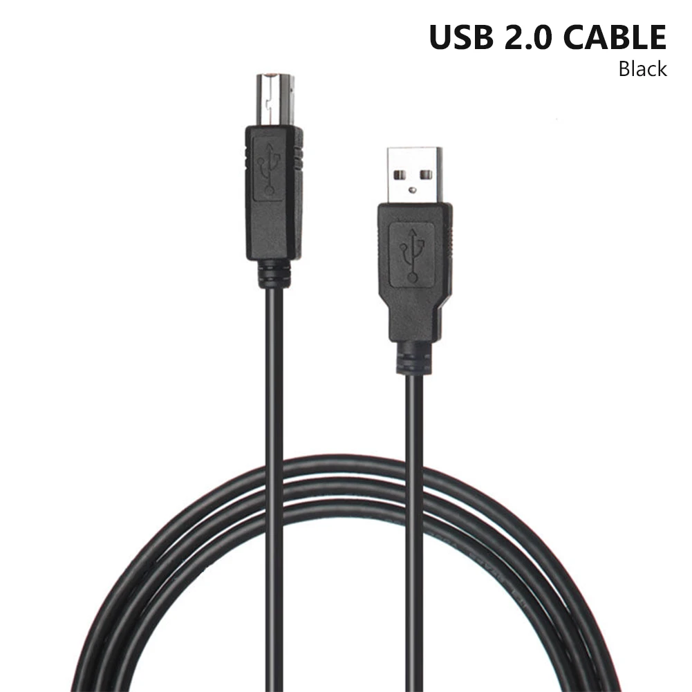 1/3/5/10 м черный кабель для принтера USB 2 0 Шнур высокоскоростной шнур сканера данных