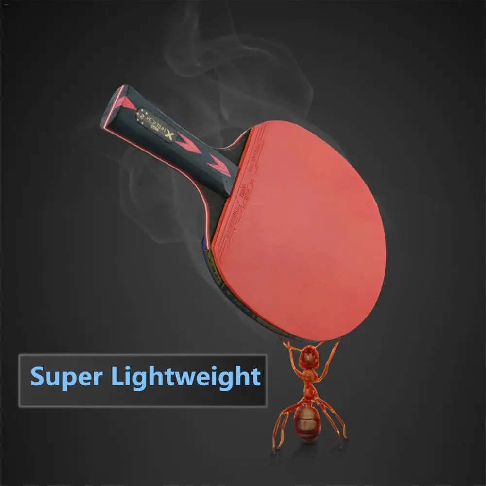 2pcs Five-star Carbon Table Tennis Racket Set Double Pair Professional Lightweight Training Table Tennis Ping Pong Racket