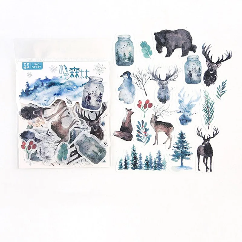 

40 pcs 2020 Autumn Stickers Christmas Stickers Flower Stickers Scrapbooking Bullet Journal Stickers Stationery Gifts for Kids