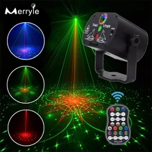 

60 Patterns LED Disco Stage Light USB Rechargeable RGB Laser Projection Lamp Wireless Controller Effect Lights Party DJ KTV Ball