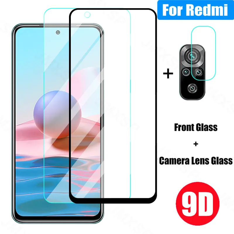 Защитное стекло для Xiaomi Redmi Note 10 Pro Max 10S закаленное защита экрана камеры X10 |