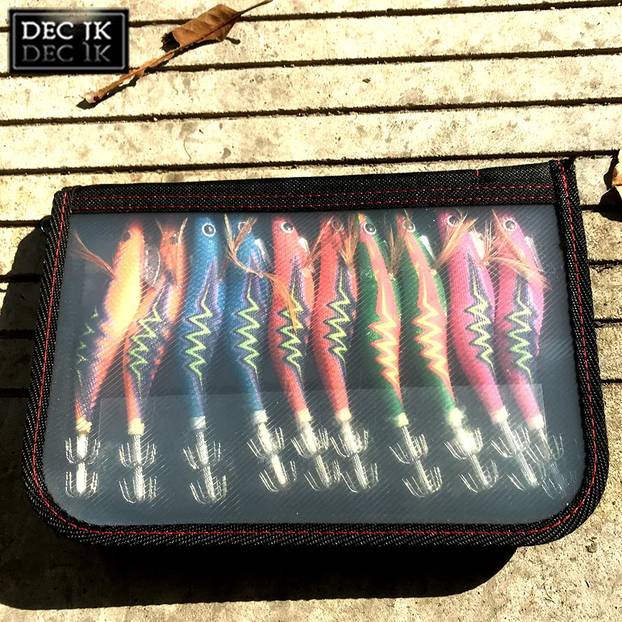 Polvo do Mar para a Pesca de Isca Artificial Camarão Madeira Lula Isca Jig Gancho Kit - Chocos Jigs Enfrentar Wobbler 10 Pçs Set 2.5 3.0 3.5 8 Cheap Iscas artificiais