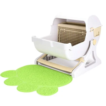 

1Pc Cat Litter Mat With litter Lock Mesh Trapping Mats Paw Print For Cats PVC Washable