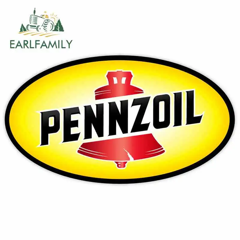 

EARLFAMILY 13cm x 7.3cm for Pennzoil Logo Car Stickers Helmet Motorcycle Sunscreen Vinyl JDM Bumper Trunk Truck Graphics Decal