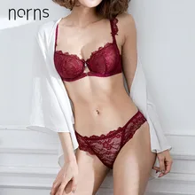 Norns полый комплект нижнего белья, кружевные бюстгальтеры, прозрачный сексуальный комплект бюстгальтер и трусики, женский комплект нижнего белья больших размеров с вышивкой