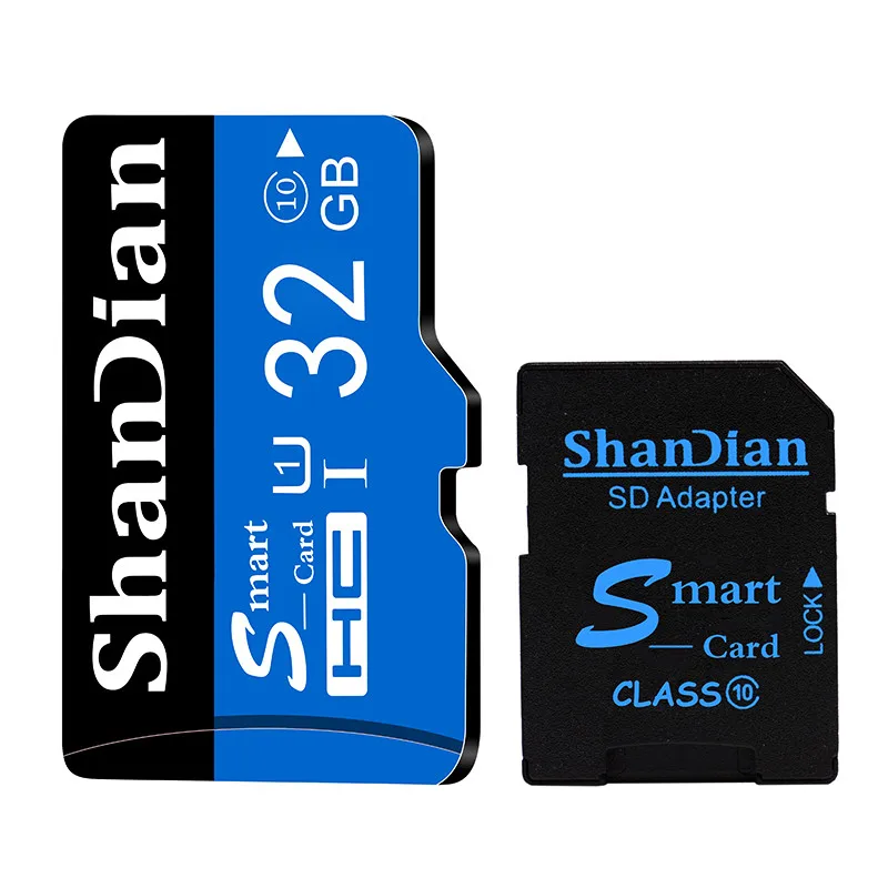 SHANDIAN карта памяти, SD карта, 256 ГБ, 32 ГБ, 64 ГБ, 128 ГБ, 512 ГБ, SDHC, SDXC класс, TF, SD карты, высокая скорость - Емкость: 32 Гб