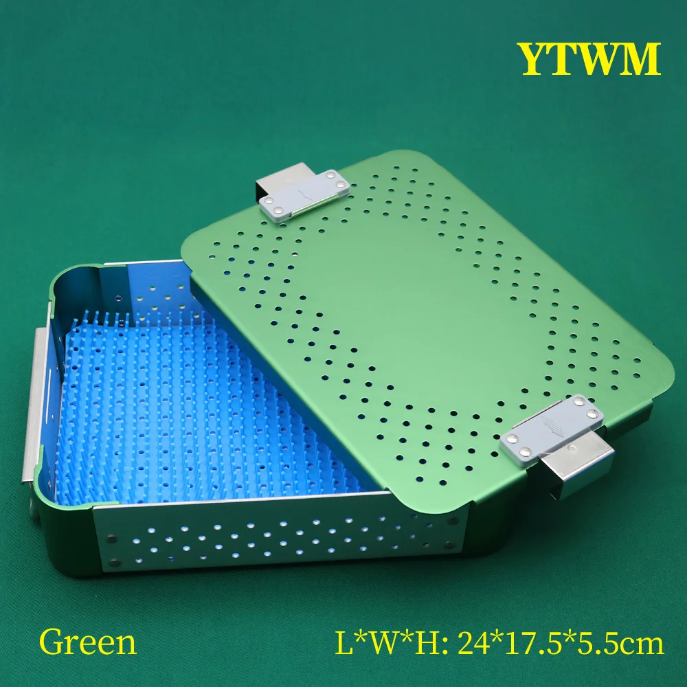 Sterilization Box For Surgical Instruments 5.5cm Green Stainless Steel