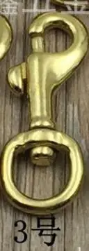 Латунная собачья Пряжка, крючок, застежка-молния, клипсы, брелоки, D O кольца, ползунок, пряжка, Кожевенная посуда, аксессуары для сумок GH13 - Цвет: 13mm width x 55mm