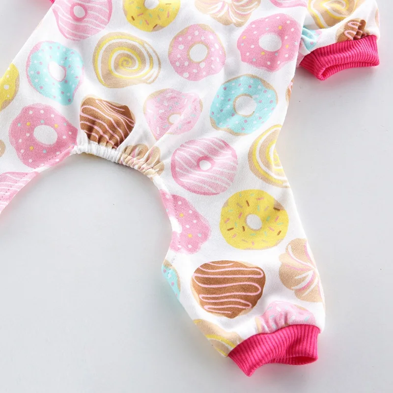Домашняя одежда для щенков с рисунками из мультфильмов, 4 леггинсов, комбинезон, всесезонный хлопковый комбинезон