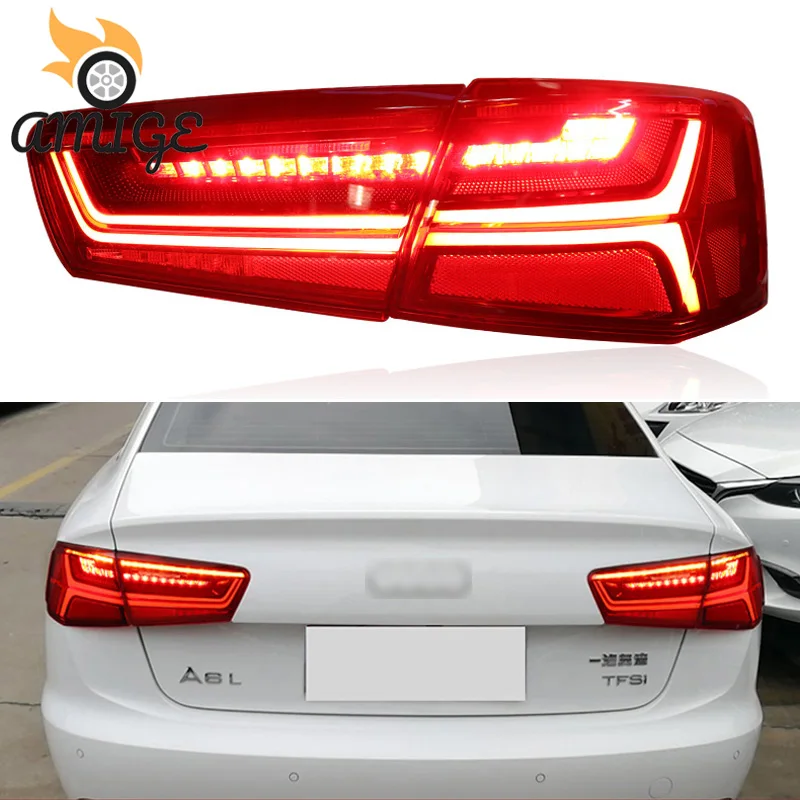 

12V Car LED Taillights For Audi A6 C7 2012 2013 2014 2015 2016 Backup Lamps Brake Light Rear Lights Reflector Bumper Lamp