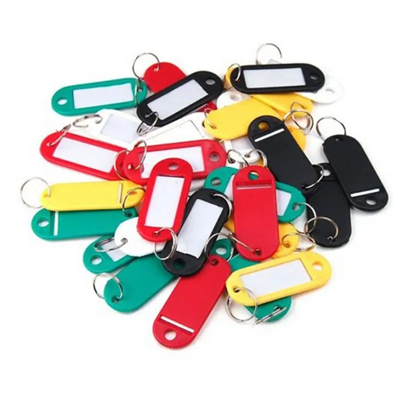 30 шт пластиковые брелки для ключей багажные ID бирки ключ карта жетон багажная бирка отель номер классификационная карта брелок(случайный цвет
