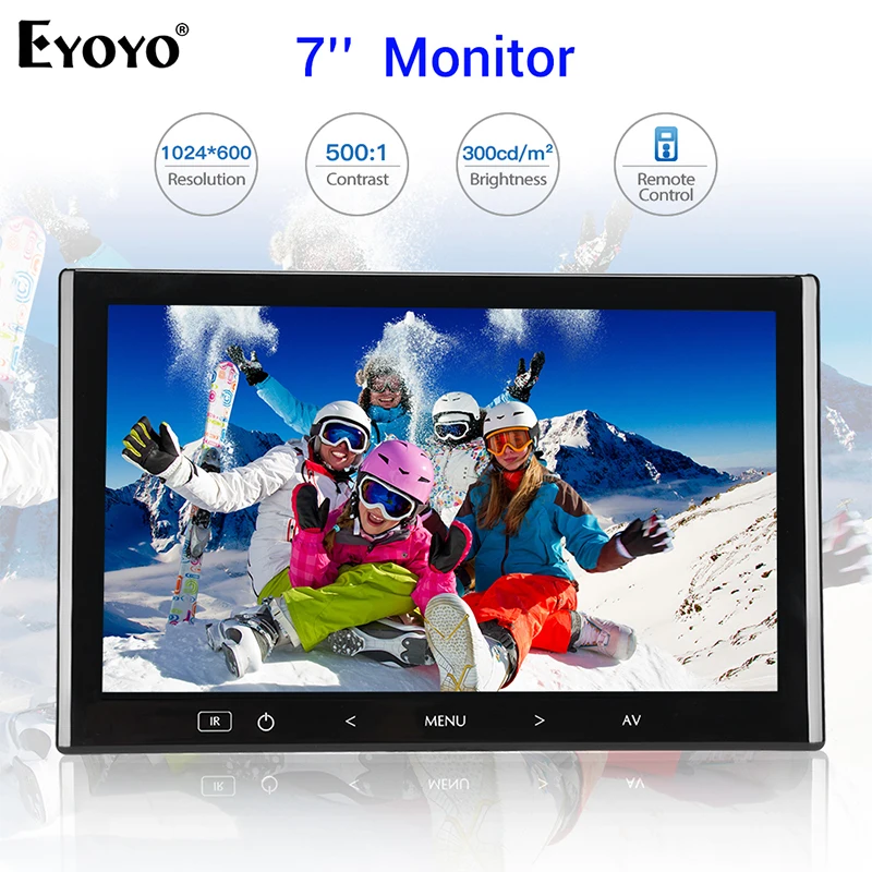 Монитор Eyoyo EM07L 7 &quot1024X600 HDMI VGA AV Specker компьютерный ТВ ПК Ecran Pantalla для автомобиля