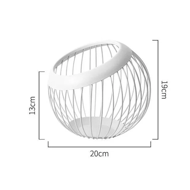 Кованая пустотелая Фруктовая корзина для кухни, гостиной, организации домашнего слива, Минималистичная корзина для хранения фруктов и закусок - Цвет: White