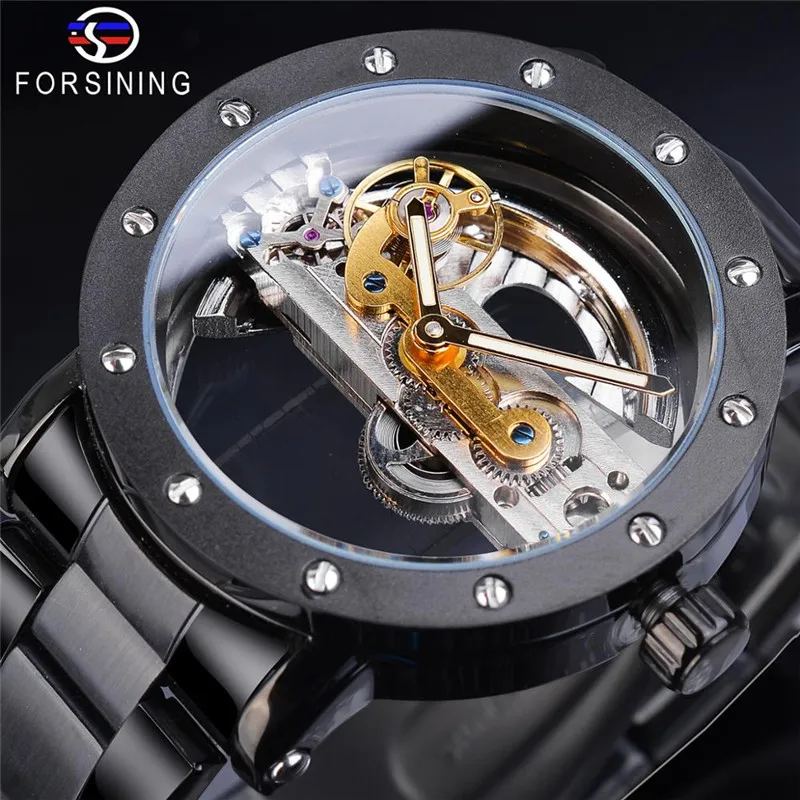 

New Style Forsining Europe And America Men Fashion Casual Waterproof Tourbillon Fully Automatic Mechanical Wrist Watch