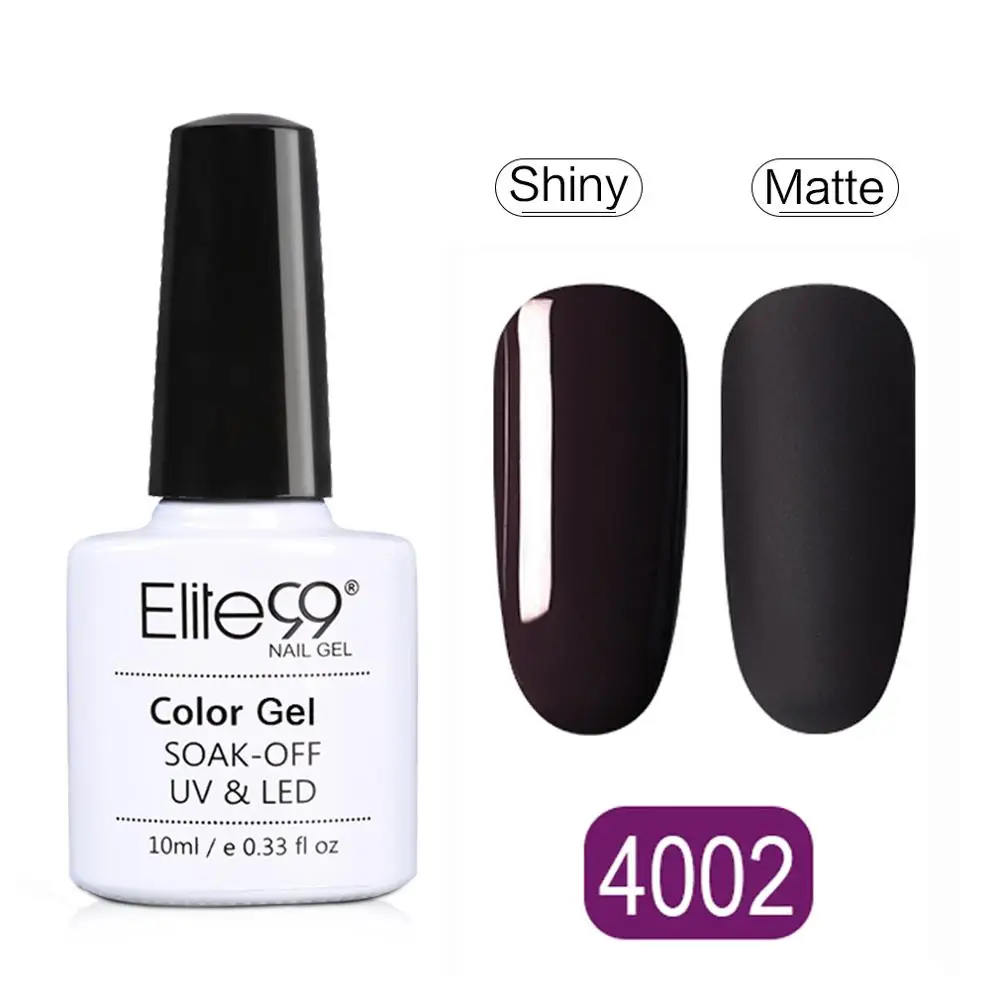 Elite99 10ml Matte Top Coat Color UV Gel Nail Polish Gray Series Semi Permanent Soak Off UV Gel Varnish DIY Nail Art Gel Paint - Цвет: 4002