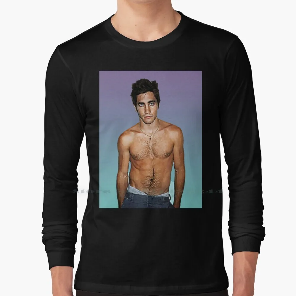 Jake gyllenhпал [смешанные Медиа] футболка с длинным рукавом Tee смешанные Медиа краска |