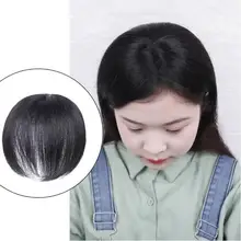 Невидимый накладной парик для волос, женский парик с верхней головкой, короткий парик черного цвета для ежедневного использования