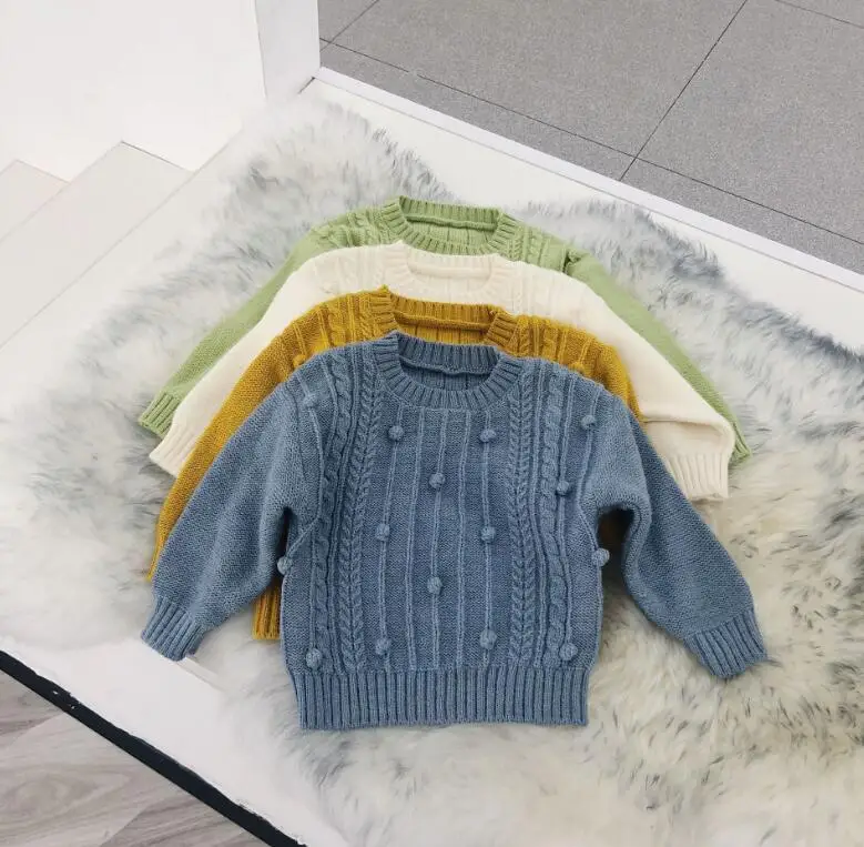 

2019 New Arrival Girls Knitted Sweaters Autumn Full Sleeve Fashion Girls Pullover Sweaters 1-6 Years PX725