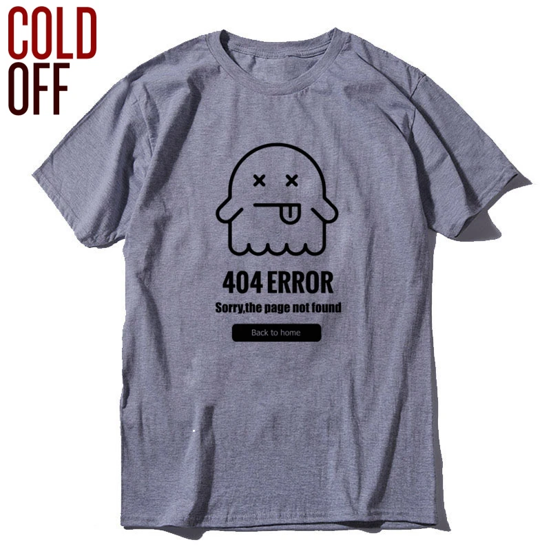 COLD OFF, хлопок, короткий рукав, 404, ошибка, принт, Мужская футболка, свободная, крутая, трикотажная, Мужская футболка, o-neci, футболка, Топы, мужские футболки - Цвет: IN0302CO-DG