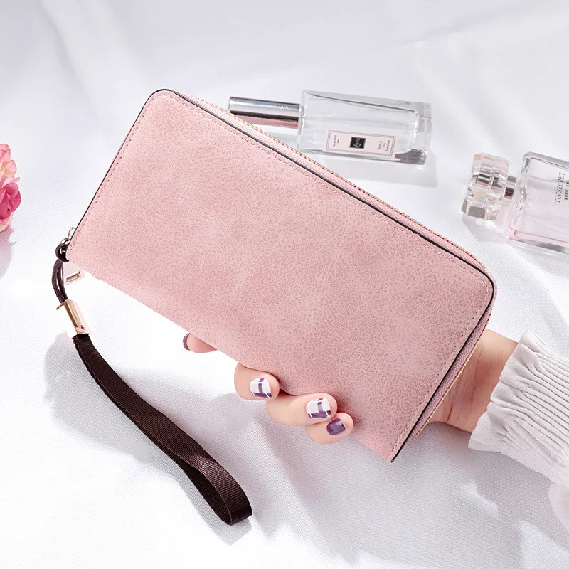 Pink Новинка, модные женские кошельки, длинный стильный многофункциональный кошелек, кошелек из свежей искусственной кожи, женский клатч, держатель для карт - Цвет: Pink