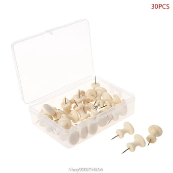 

Wooden Thumbtack Board Pins Pushpins Drawing Photo Wall Studs Nail Office School Supplies O01 20 Dropship