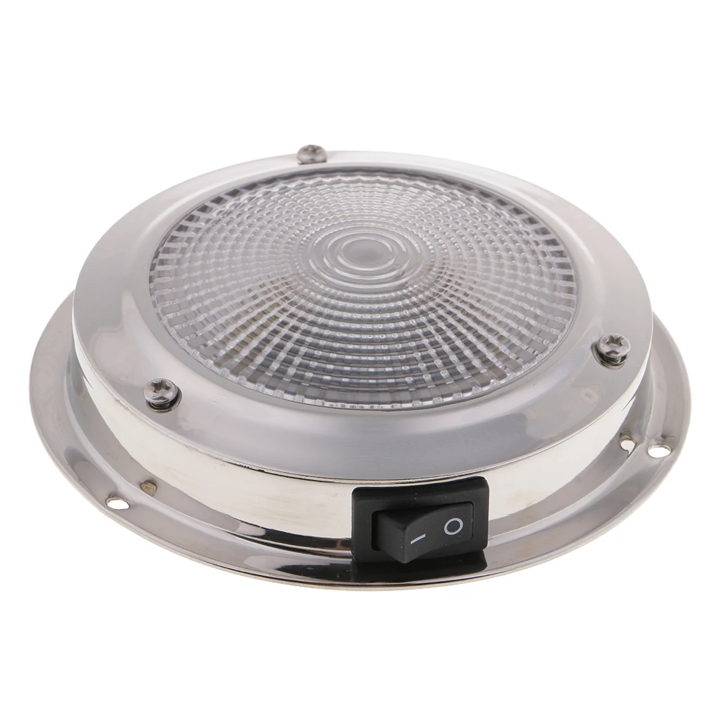 Modern Circular   Ceiling Lamp Living Room Light Dome Lighting Stainless Steel