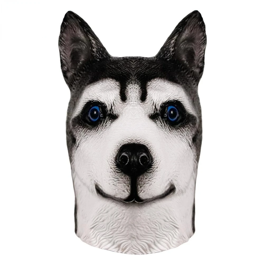 Siberian Husky Dog Latex Mask Novelty Costume Party Fancy Dress Animal