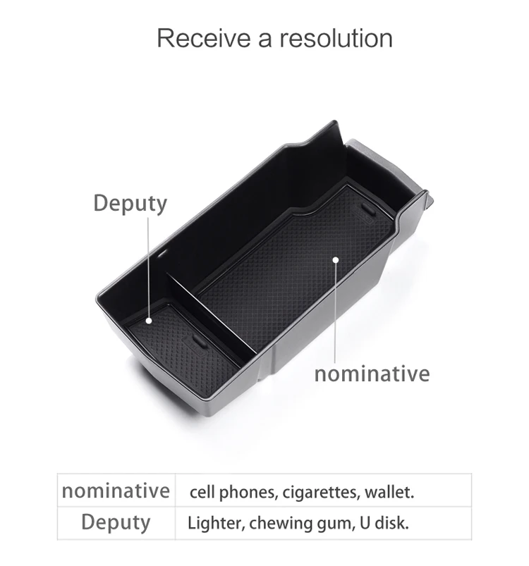 Fit For Peugeot 2008 2019 2020 2021 GT e2008 Armrest Box Storage Organizer Interior Accessories Center Console Tray