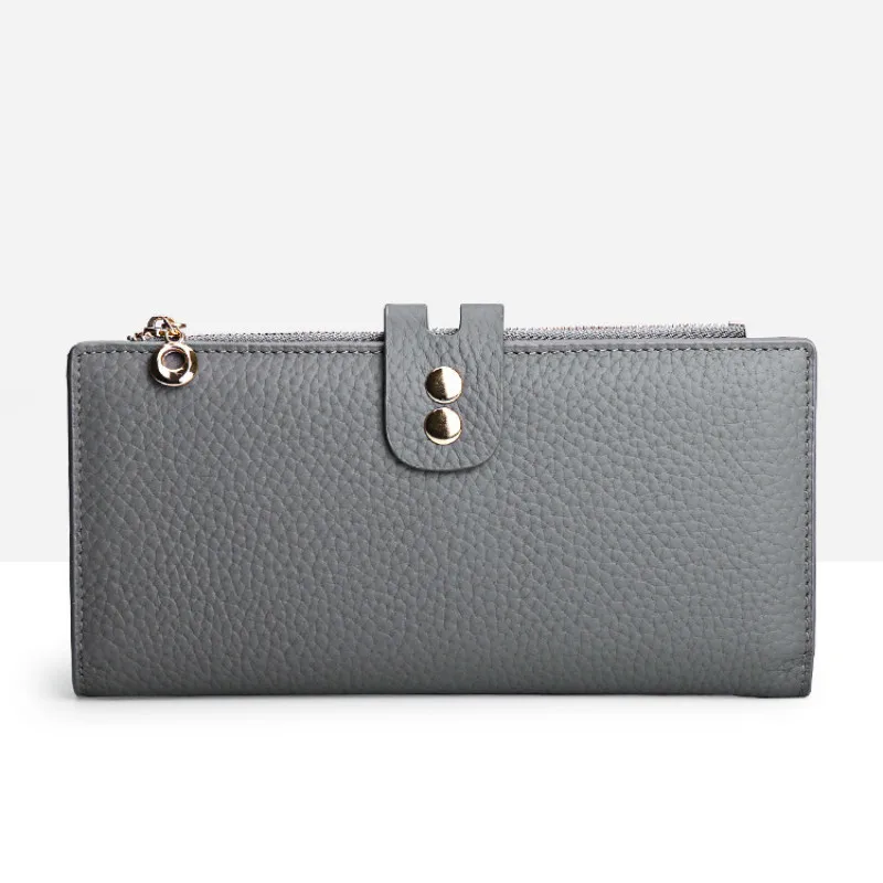 Fashion Genuine Leather Wallet Coin Purse Girl Women Wallets With Phone Case Long Clutch Bags Female Card Holder Cartera Mujer