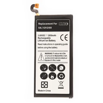 

2850mAh Replacement Battery EB-BG920ABE For Samsung GALAXY S6 SM-G920 G920F G920i G920A G920V G9200 G9208 G9209 phone bateria