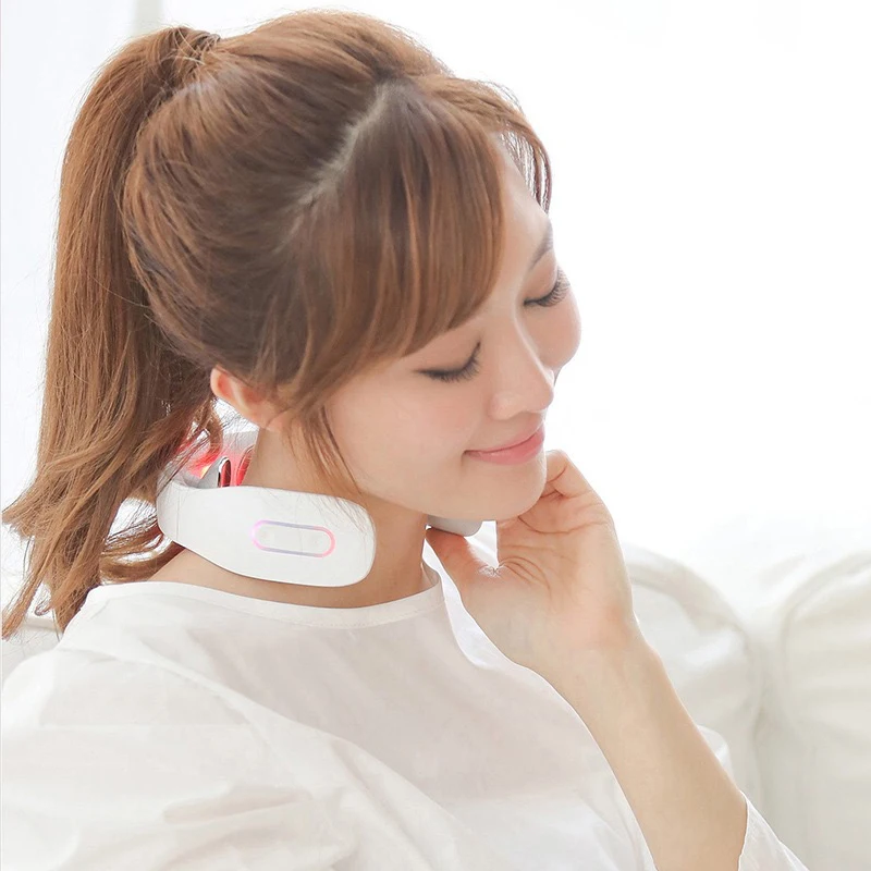 

Cervical Traction Massage Pulse Rechargeable Electric Pulse with Voice Heating Health Care and Relaxation Broadcast Electric
