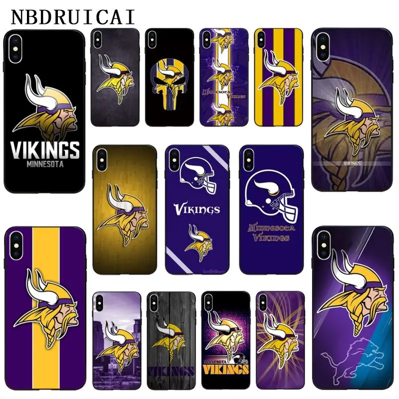 

NBDRUICAI Minnesota Vikings TPU Soft Silicone Phone Case Cover for iPhone 11 pro XS MAX 8 7 6 6S Plus X 5 5S SE XR case