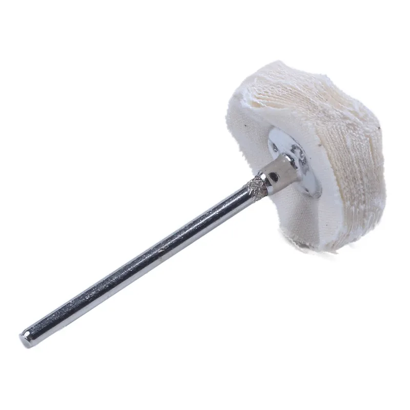 21mm Dia Cotton Polishing Metal Shank Brush Wheel 20 Pcs - Цвет: Picture