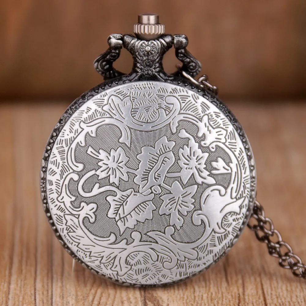 Античные бронзовые skyrim Женские Мужские кварцевые карманные часы с подвеской часы с ожерельем подарки Fob часы