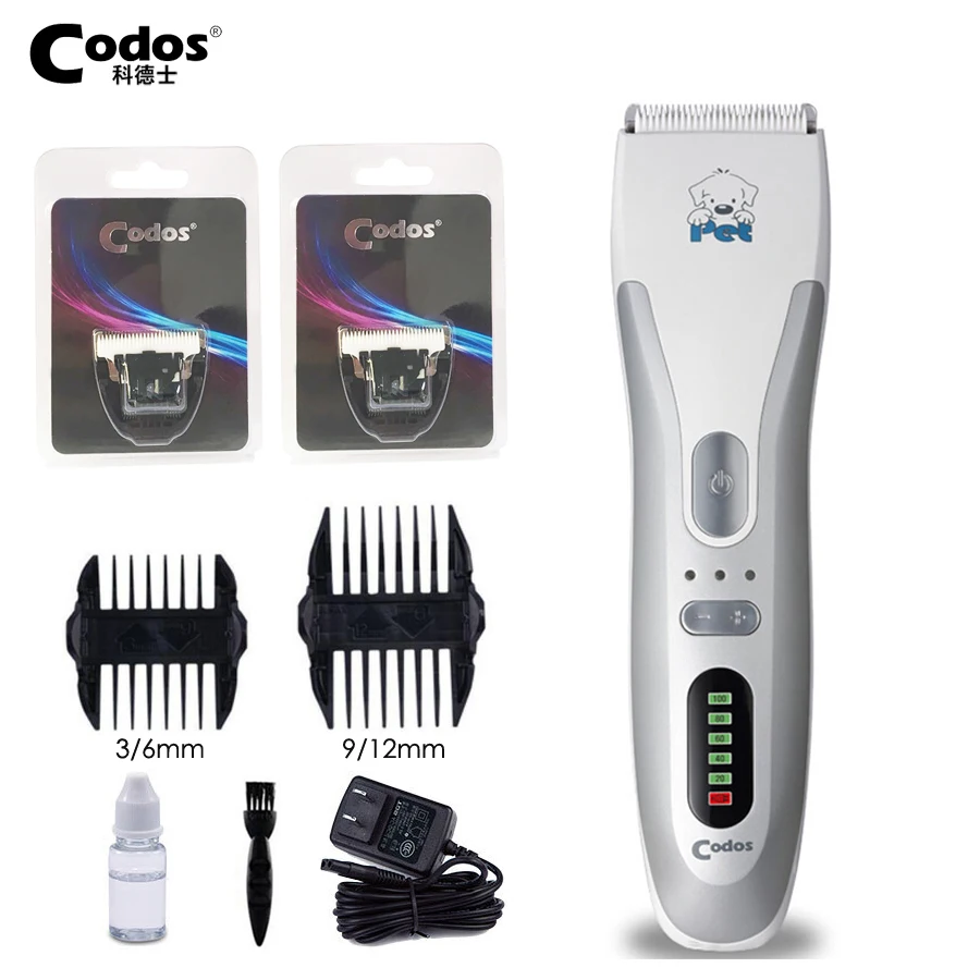 Codos CP8100 Professional Pet Electric Shaver LCD Display Dog Trimmer Grooming Haircut Machine Rechargeable Dog Clipper
