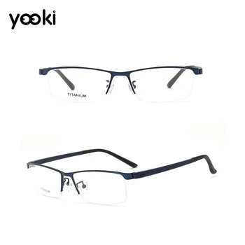 

2020 New Custom Made Prescription Optical Glasses Photochromic Classic Large Square Titanium Semi Frame Myopia Reading P8838