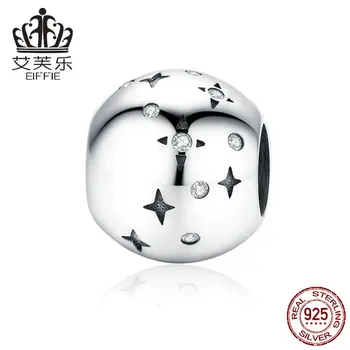 

Bright Stars Diy accessories 925 silver original letter beads for jewelry making Fit pandora charms bracelet
