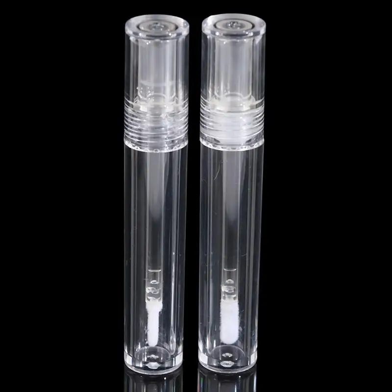 5ML 빈 투명 립글로스 컨테이너 튜브 라운드 지우기 화장품 립글로스 튜브 포장 립 광택 튜브 지팡이