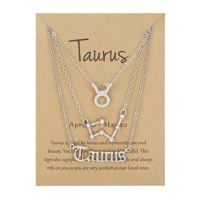 12 Constellation Pendant Necklaces Couple Lover Fashion Cardboard Star Zodiac Sign Charm Pisces Necklace Jewelry Gifts