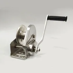 Treuil manuel en acier inoxydable, 1200 livres, verrouillage bidirectionnel, pour la protection de l'environnement, levage de grue 