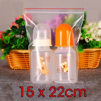 

15x22 Cm Zip Lock Plastic Bags Jewelry Ziplock Bag Food Packaging Zipper Clear Dustproof Garment Packing Storage Bag Organizer