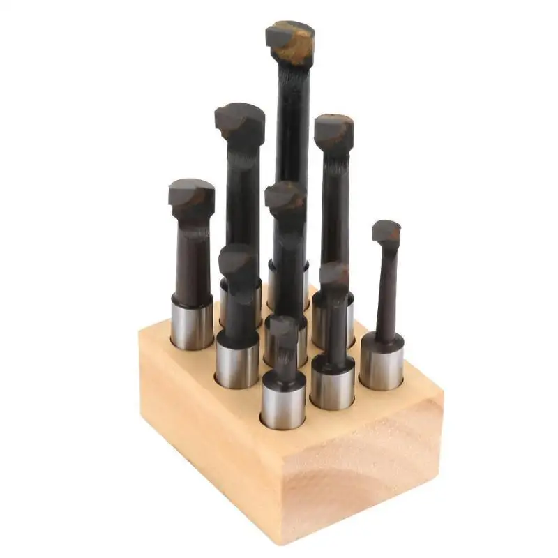

9pcs/set Boring Tool Set Durable Hard Alloy Shank Boring Bar Set Practical Drilling Carbide Tipped Bars Tool 12.5x7.5x7.5cm
