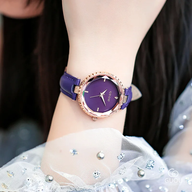 

Guou Genuine Product Watch Women's Fashion Waterproof Simple Cool Shaking Voice Network Red INS Wind New Style Ladies' Watch