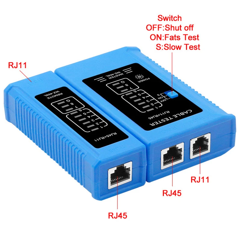 Профессиональный сетевой кабель тестовый er RJ45 RJ11 RJ12 CAT5 UTP LAN кабель тестовый er детектор дистанционного тестирования Инструменты сетевое оборудование